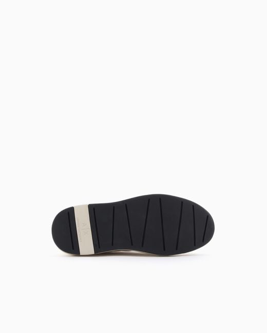 ARMANI EXCHANGE White Technical Fabric Sneakers for men