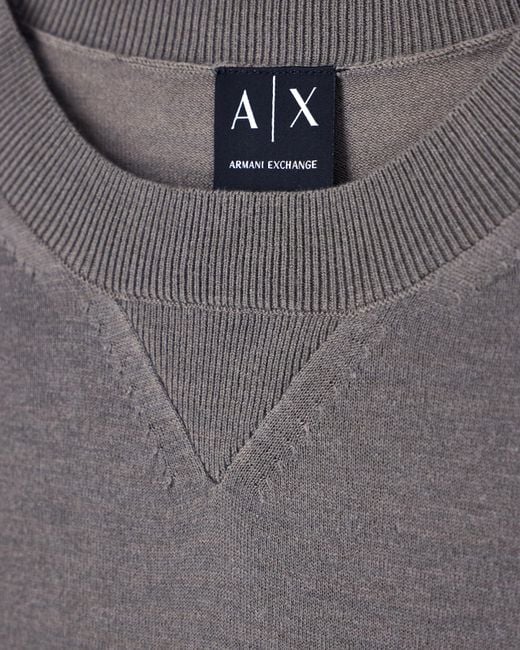 ARMANI EXCHANGE Gray Regular Fit Pullover for men