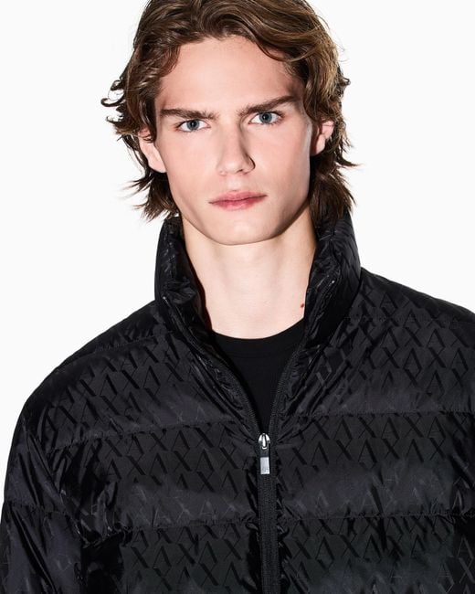 ARMANI EXCHANGE Black Quilted And Warm Jacket for men