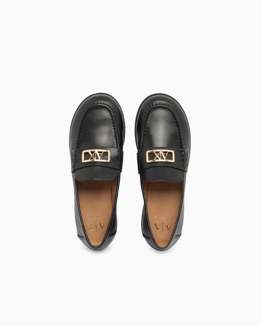 ARMANI EXCHANGE White Loafers
