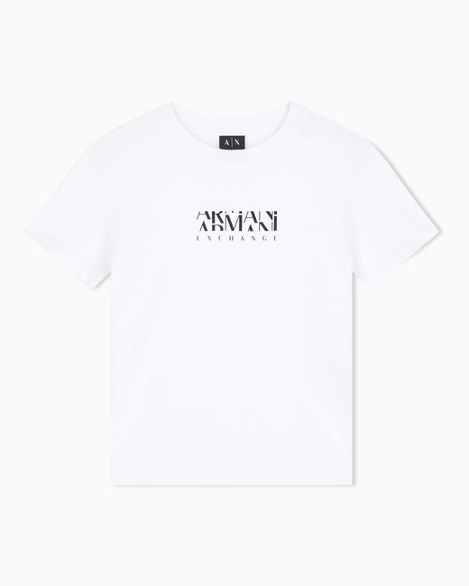 ARMANI EXCHANGE White Oversized Fit T-Shirt