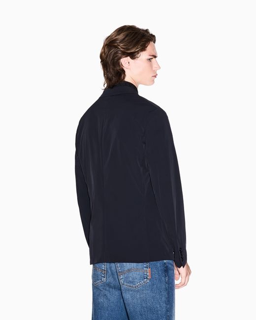 ARMANI EXCHANGE Blue Single-Breasted Jacket for men