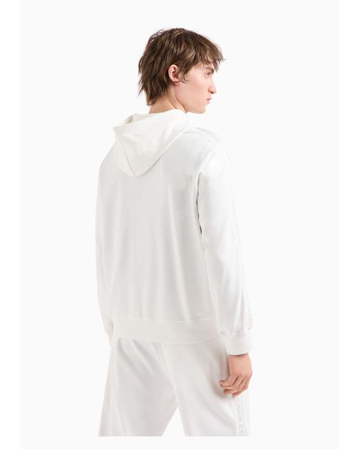 Armani Exchange White Zip-up Sweatshirts for men