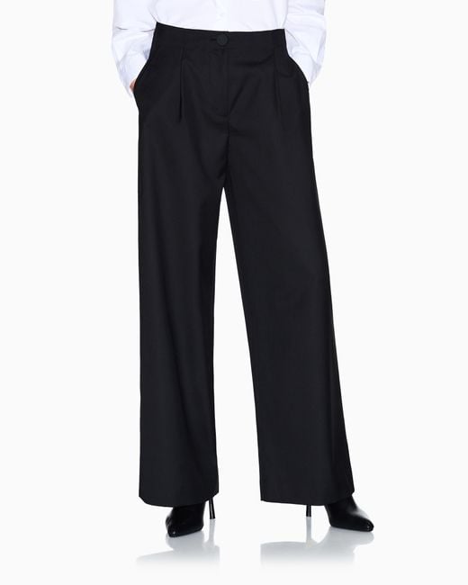 ARMANI EXCHANGE Blue Pleated Trousers