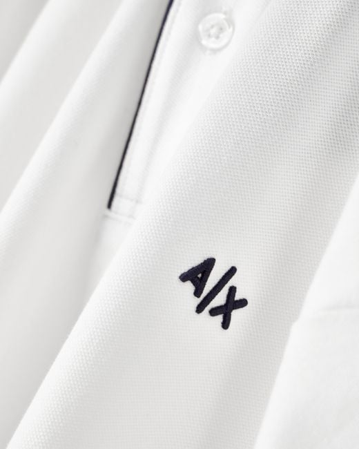 ARMANI EXCHANGE White Regular Fit Polo Shirt for men