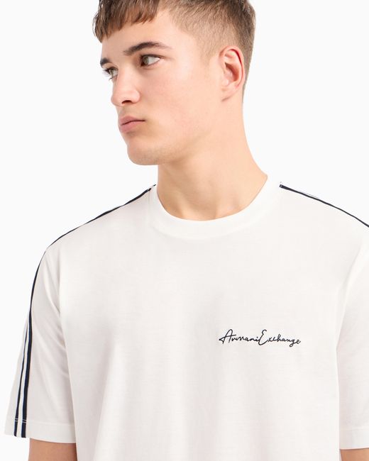 ARMANI EXCHANGE White Logo T-Shirt for men