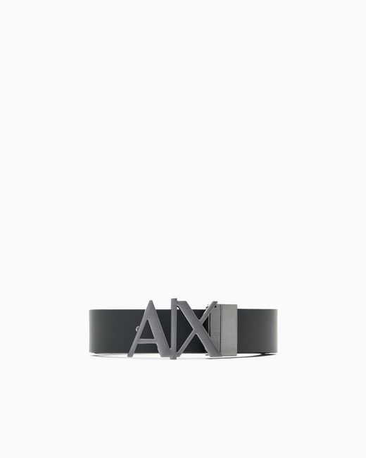 ARMANI EXCHANGE Gürtel Aus Glattem Leder Mit Einer Logoschnalle Aus Metall in White für Herren