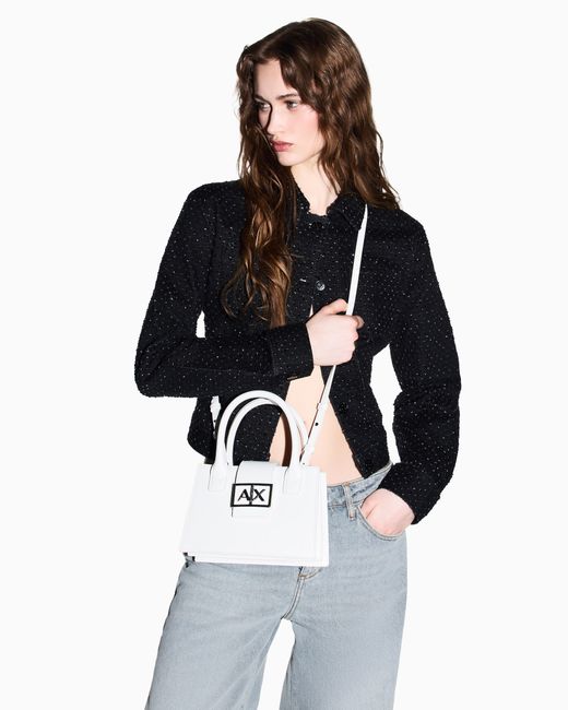 ARMANI EXCHANGE White Tote Bag