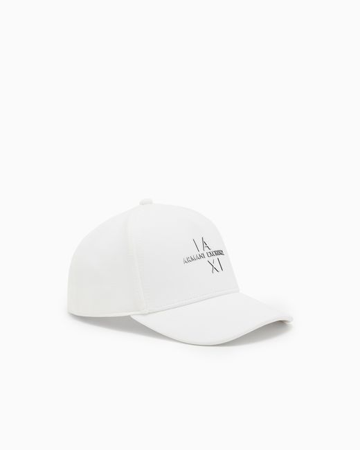 Gorra Con Visera Y Logo ARMANI EXCHANGE de hombre de color White