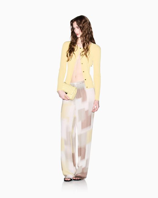 ARMANI EXCHANGE Yellow Fitted Cardigan