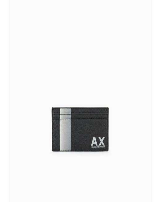 Armani Exchange White Card Holder With Contrasting Band And Logo for men