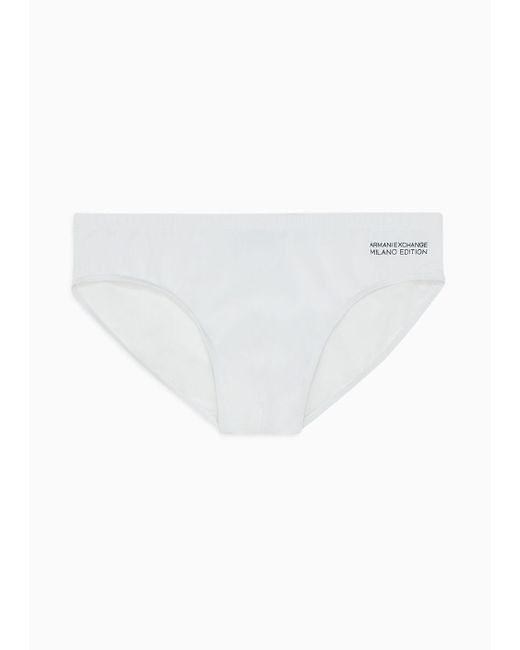 Slip Beachwear In Tessuto Riciclato Asv di Armani Exchange in White da Uomo
