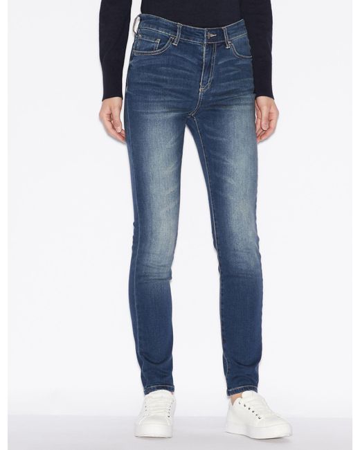 armani high waisted skinny jeans