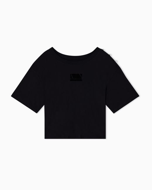 Camisetas Cropped ARMANI EXCHANGE de color Black