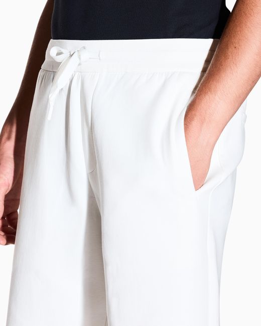 Bermudas Elásticas De Algodón Hasta La Rodilla Icon ARMANI EXCHANGE de hombre de color White