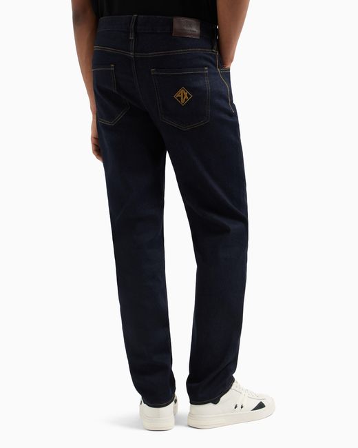 ARMANI EXCHANGE Slim Fit Jeans J13 Aus Baumwoll-Denim Mit Kontrastnähten in Blue für Herren