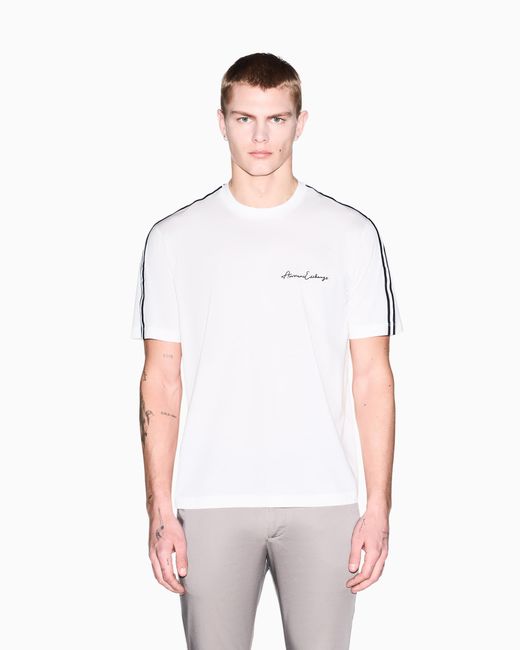 ARMANI EXCHANGE White Logo T-Shirt for men