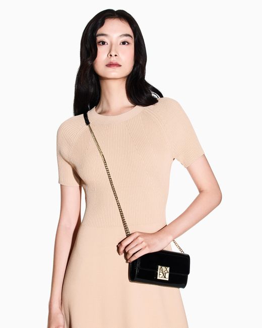 ARMANI EXCHANGE Pink Midi Dress With Flared Skirt