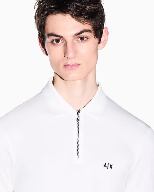 ARMANI EXCHANGE White Polo Shirt for men