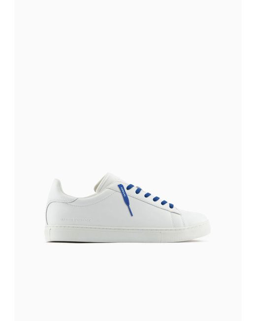 Armani Exchange Blue Sneaker Laces With Logo for men