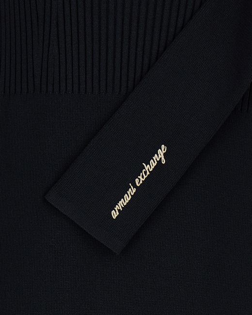 ARMANI EXCHANGE Blue Slim Fit Dress Knitted