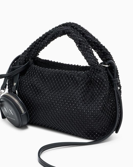 ARMANI EXCHANGE Blue Textured Mini Crossbody Bag