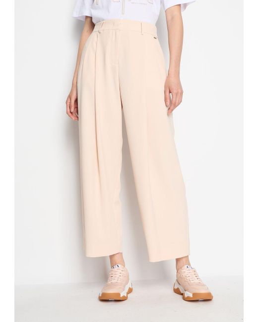 Armani Exchange Natural Asv Pleated Trousers