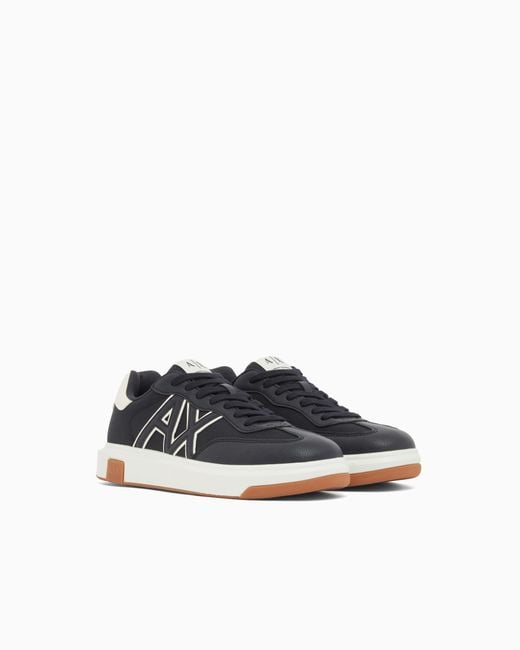 ARMANI EXCHANGE White Sneakers With Contrasting Logo for men