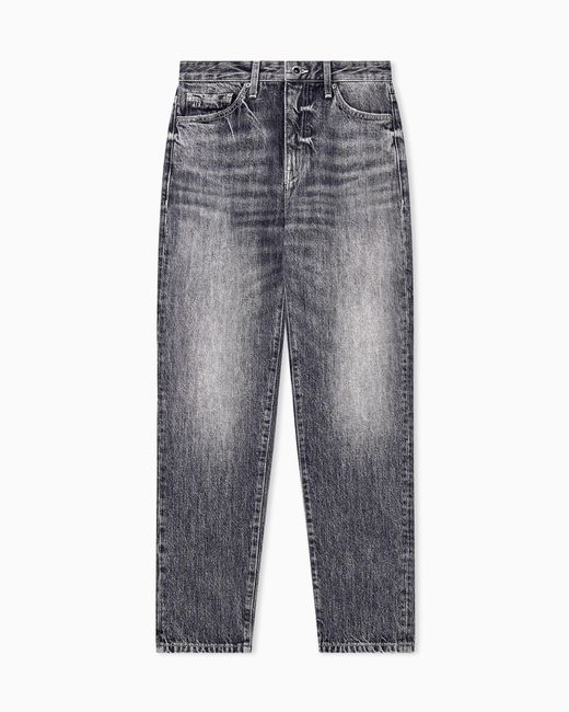 ARMANI EXCHANGE Gray Oversized Fit 5 Pockets Denim Pant