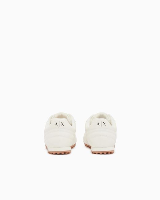 ARMANI EXCHANGE White Sneakers Lower Soft Regular Fit With Rubber Sole for men