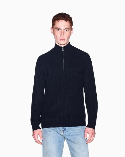 ARMANI EXCHANGE Blue Regular Fit Pullover for men