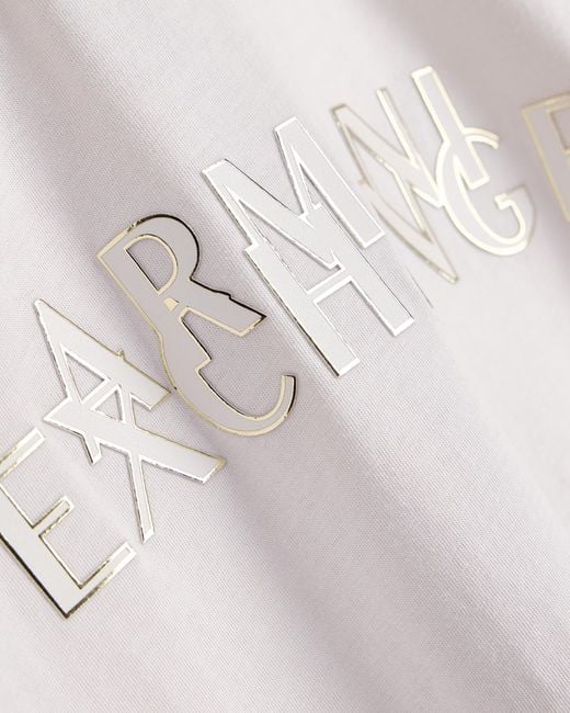 ARMANI EXCHANGE White Oversized T-Shirt