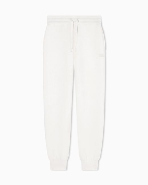 ARMANI EXCHANGE White Viscose Scuba Fabric Trousers