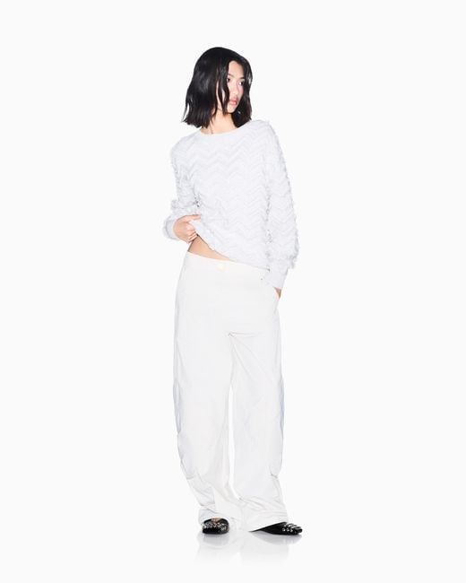 ARMANI EXCHANGE White Oversized Trousers