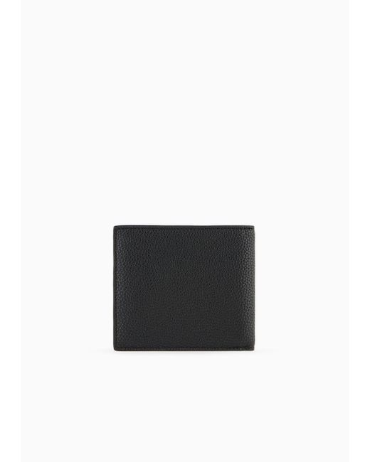 Portafoglio A Libro Con Banda E Contrasto E Logo di Armani Exchange in Black da Uomo
