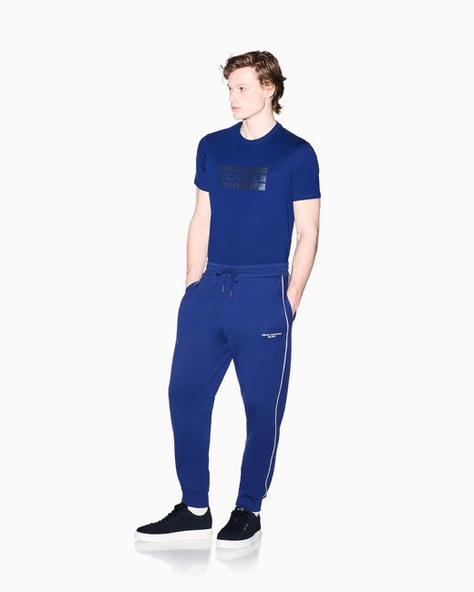 ARMANI EXCHANGE Blue Slim Fit T-Shirt for men