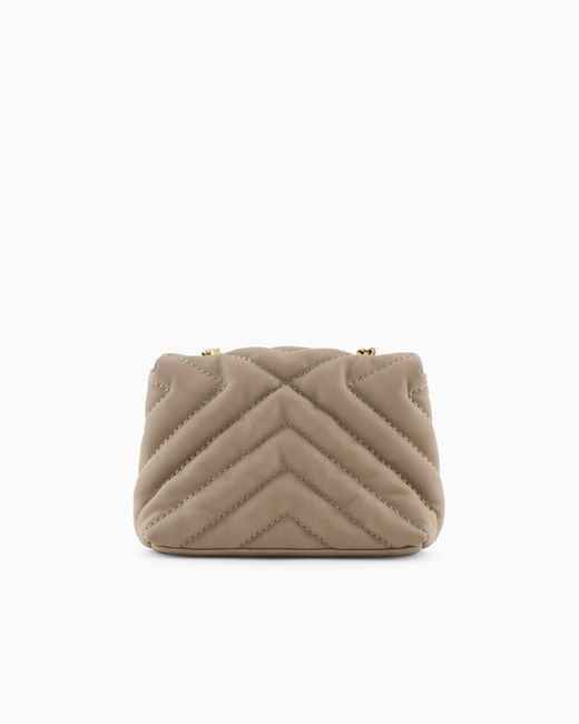 Bolso Bandolera Pequeño Acolchado Con Cadena ARMANI EXCHANGE de color Natural