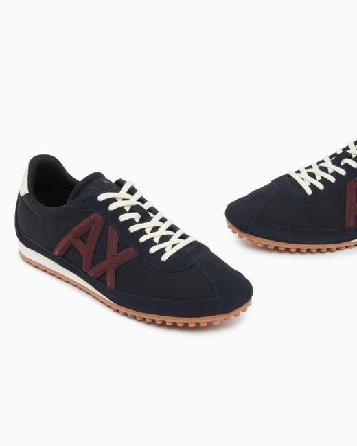 ARMANI EXCHANGE Blue Sneakers for men