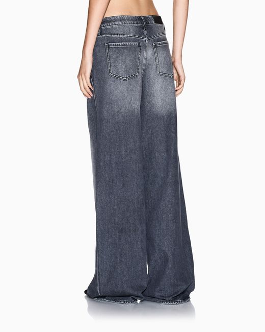 Vaqueros De Pierna Ancha De Mezclilla Lavada A La Piedra ARMANI EXCHANGE de color Blue