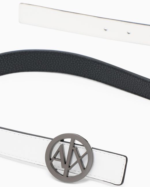 ARMANI EXCHANGE White Plate Belt Regular Fit