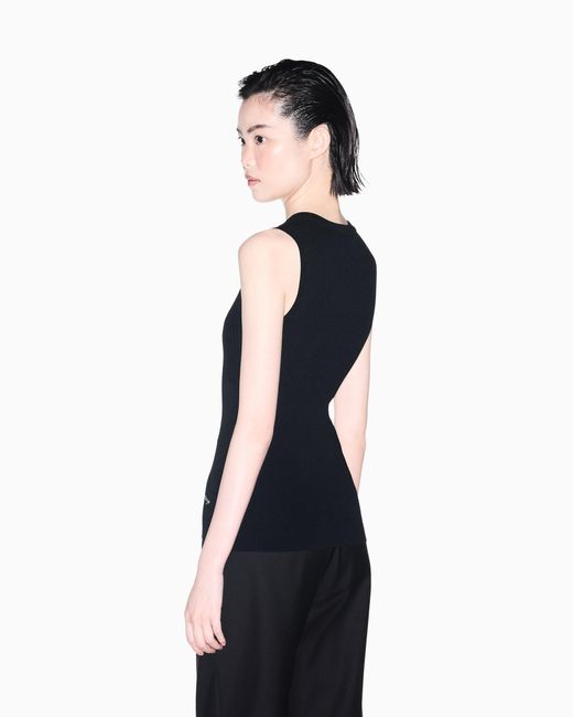 ARMANI EXCHANGE Black Slim-Fit Knit Top