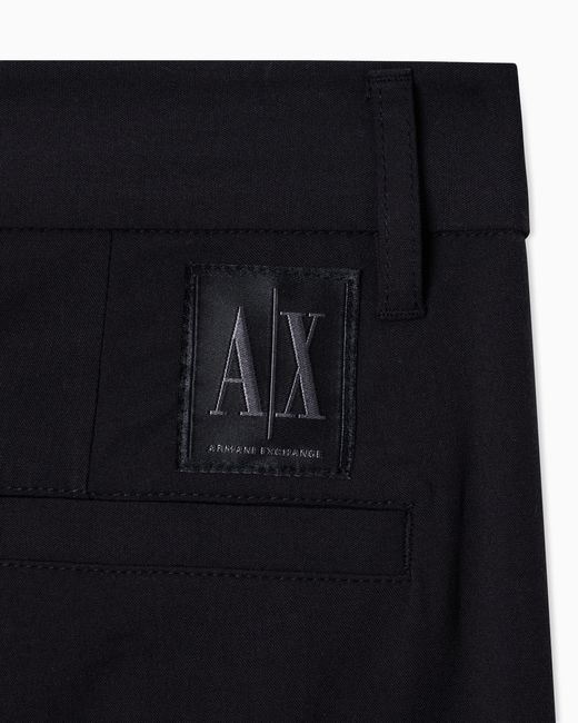 ARMANI EXCHANGE Blue Tailored Straight-Leg Trousers for men
