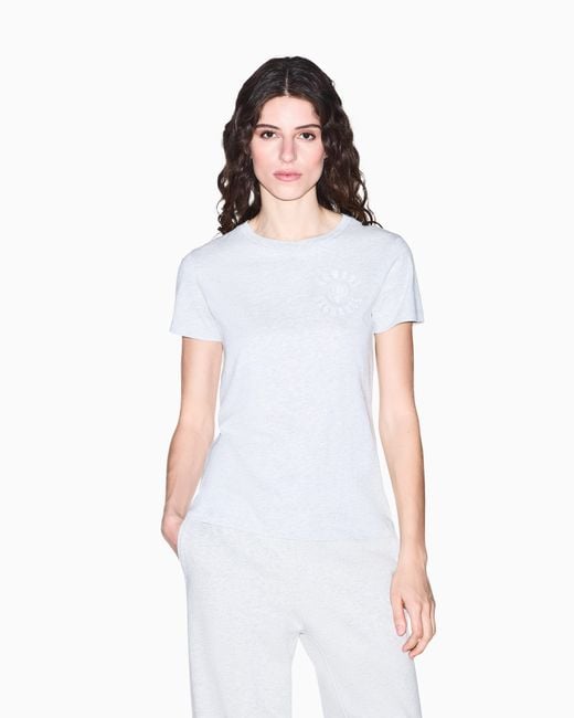 ARMANI EXCHANGE White Regular Fit T-Shirt Cotton Jersey