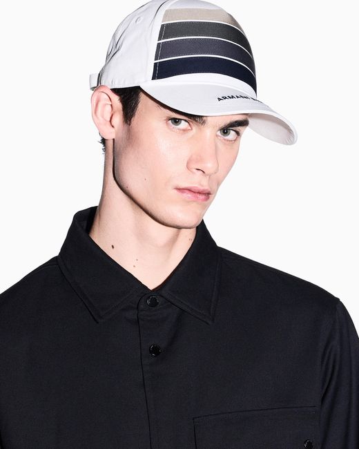 ARMANI EXCHANGE Farbblock-Schirmmütze in White für Herren