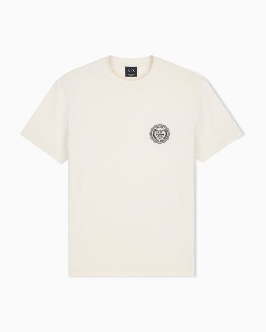 ARMANI EXCHANGE White Regular T-Shirt for men