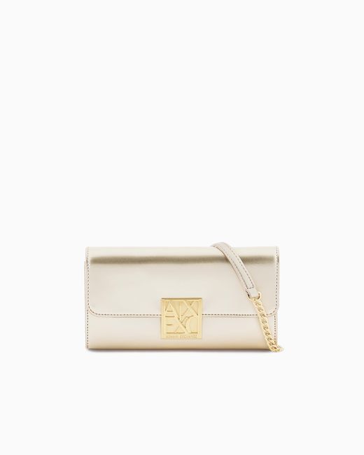 ARMANI EXCHANGE Natural Smooth Leather Bifold Wallet