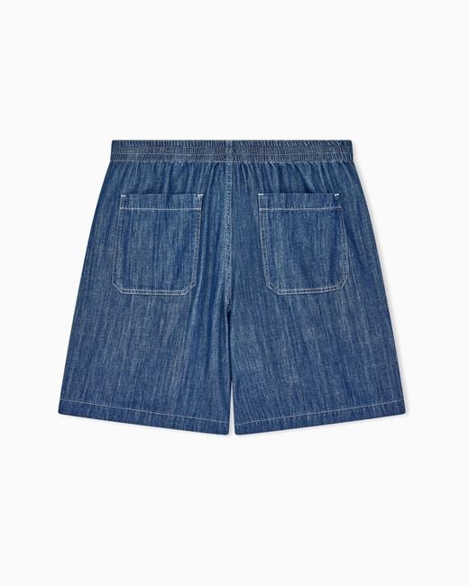 ARMANI EXCHANGE Blue Regular Fit Shorts for men