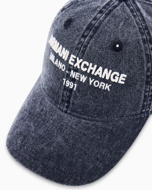 ARMANI EXCHANGE Blue Baseball Hat for men