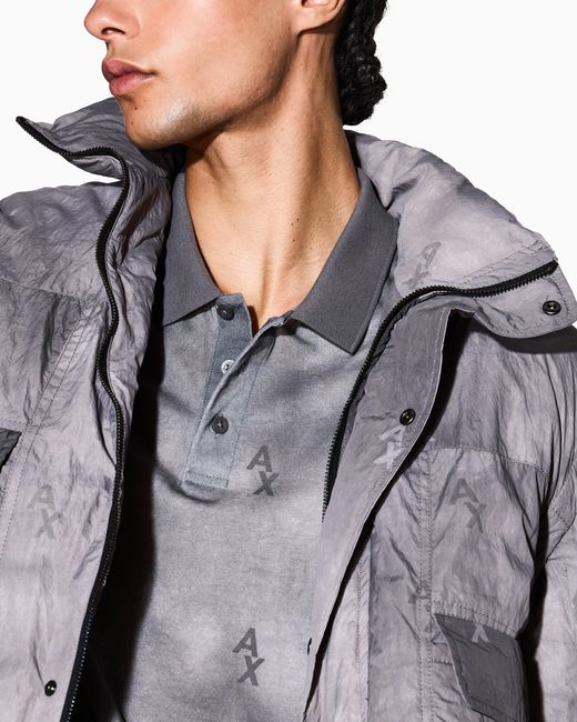 Polo Regular Fit Stampa Sfumata di ARMANI EXCHANGE in Blue da Uomo