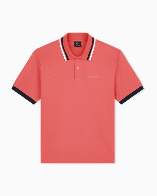 ARMANI EXCHANGE Red Regular Fit Polo Shirt for men
